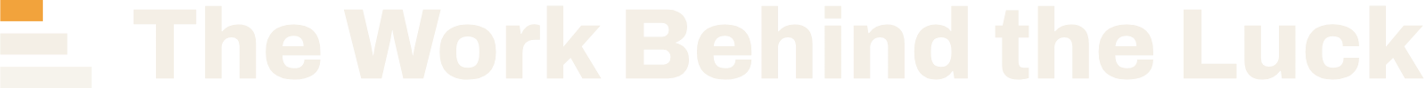 The Work Behind the Luck — horizontal logo